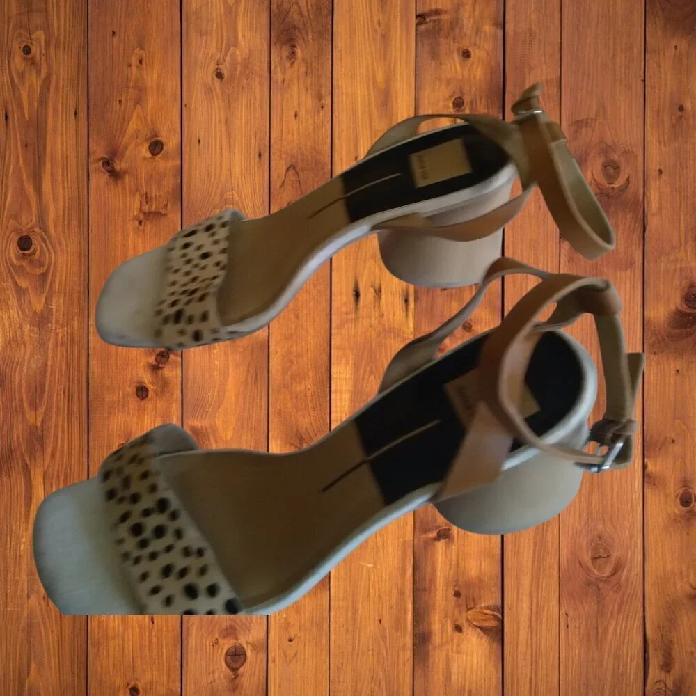 Dolce Vita Hazel Women's Size 8.5M Calf Hair Strappy Block Heeled Sandals